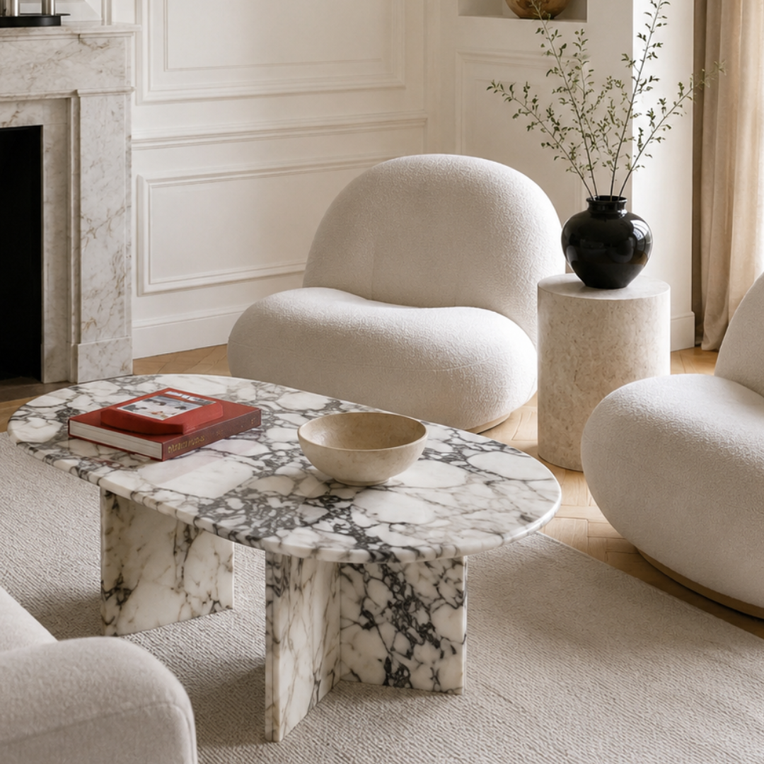 Numa Calacatta Amarante Marble Coffeetable