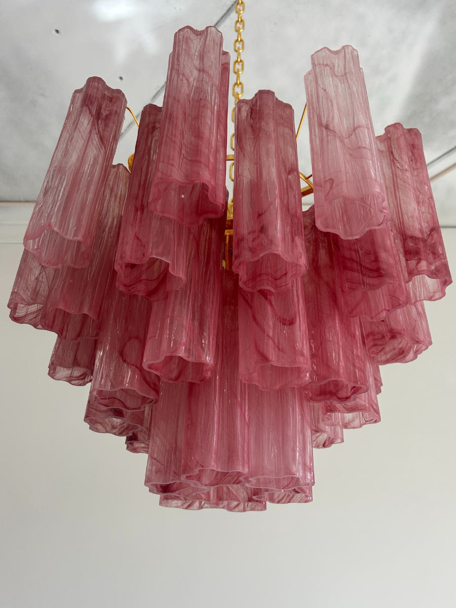 Pink Alabaster Luce 36 Chandelier