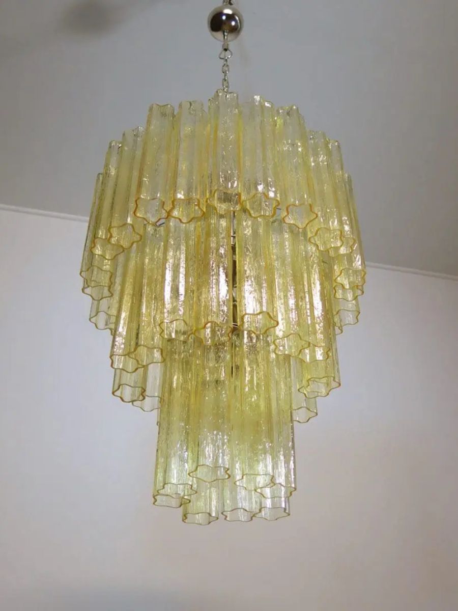 Yellow Luce 3-layer Chandelier