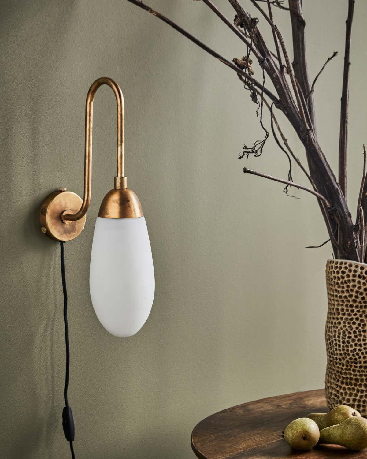 Vegglampe HDDrop Antikk Messing