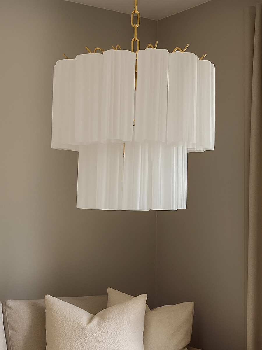 White Luce 2-layer Chandelier