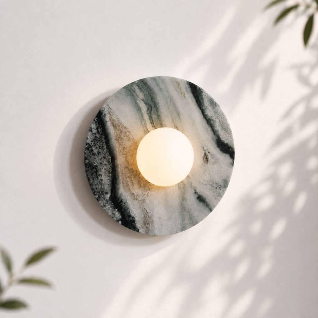 Halo Green Onyx Wall Sconces