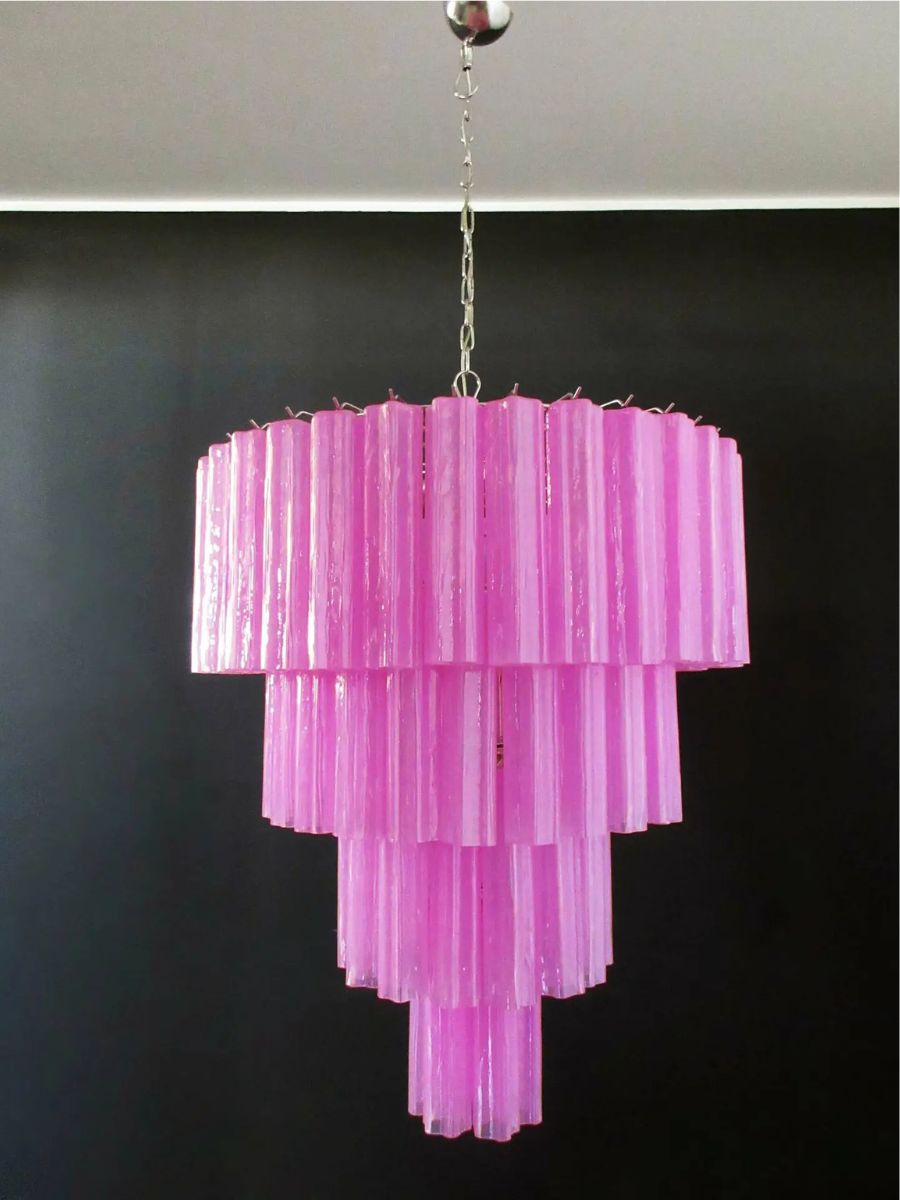 Hot Pink Luce 4-layer Chandelier