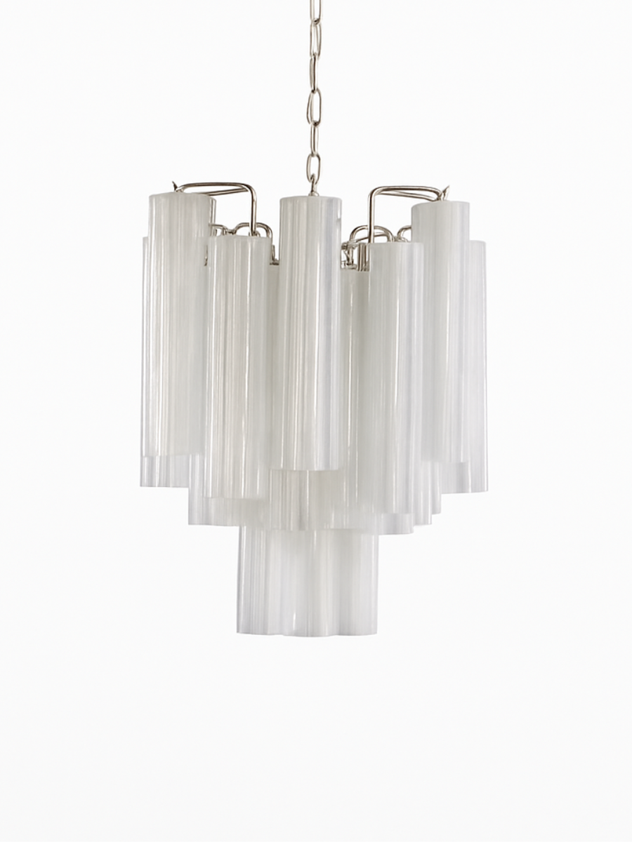 White Luce 20 Chandelier