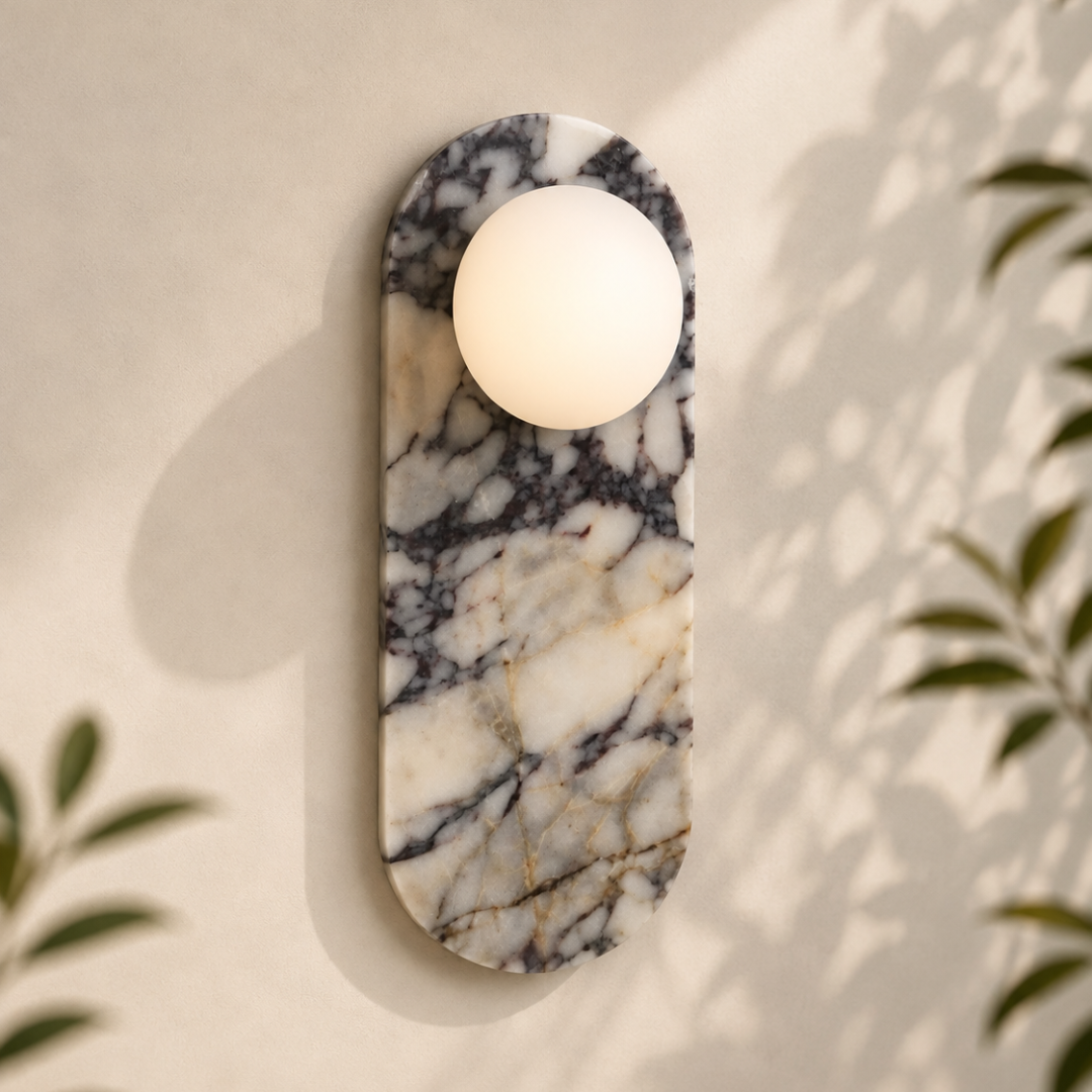 Elara Marble Wall Sconces