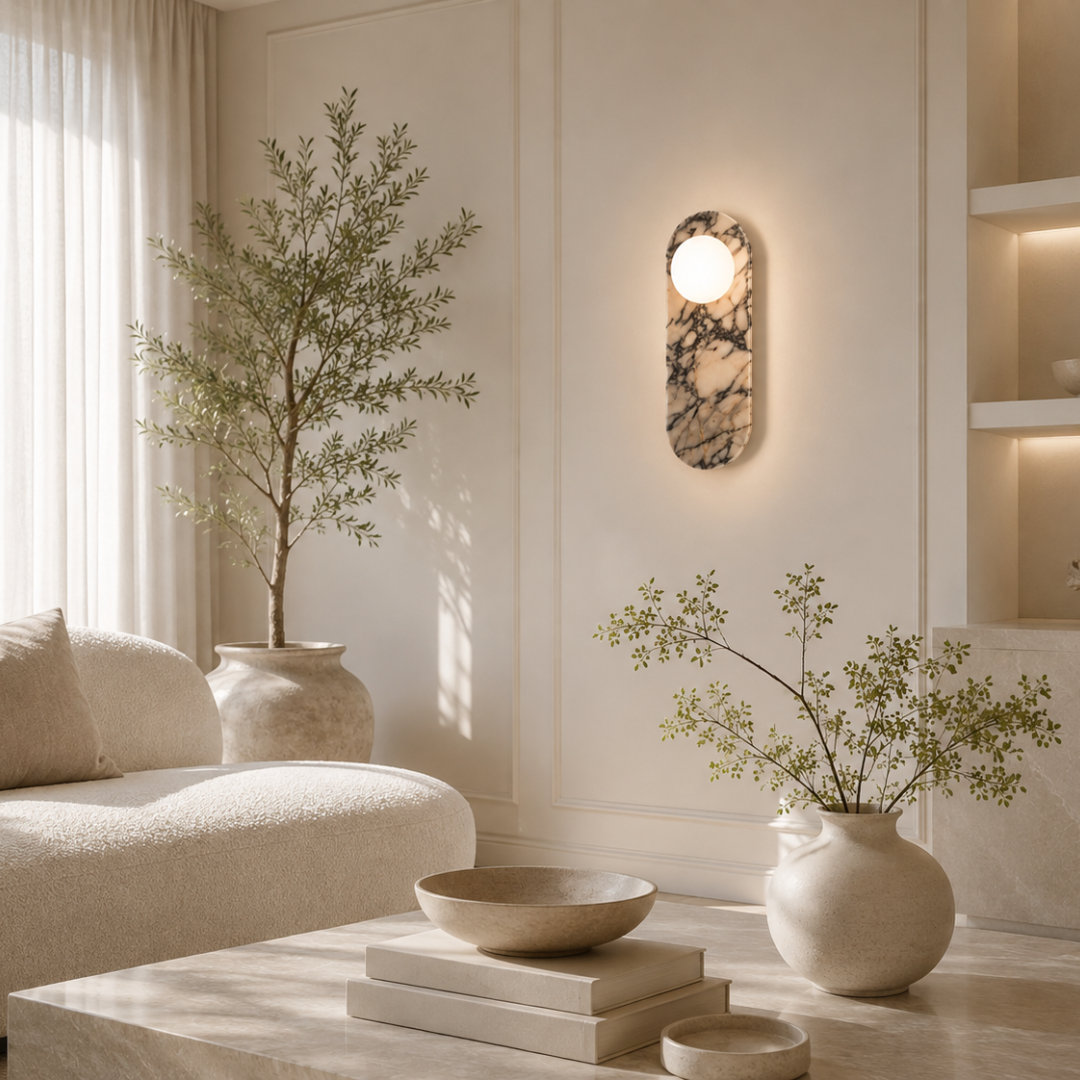 Elara Marble Wall Sconces