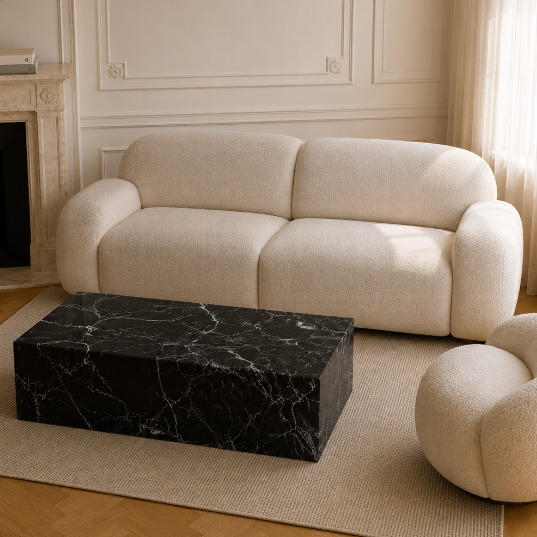 Plinth Marble Coffeetable Nero Marquina