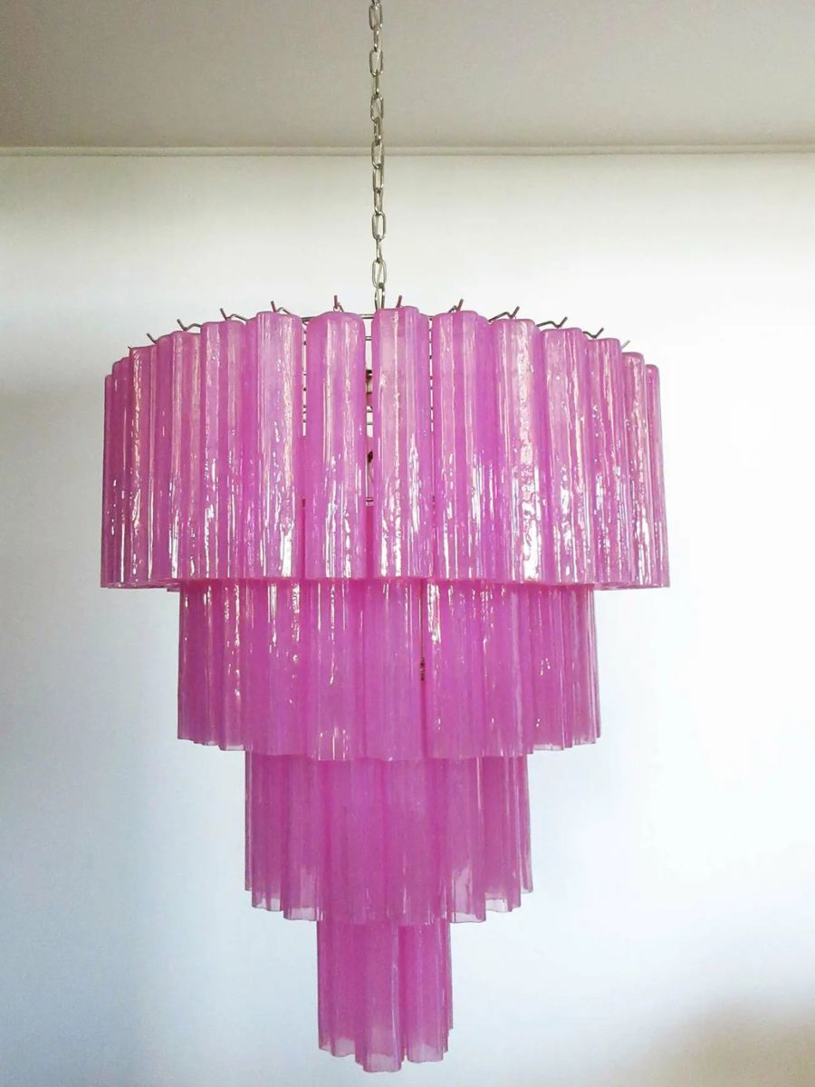 Hot Pink Luce 4-layer Chandelier