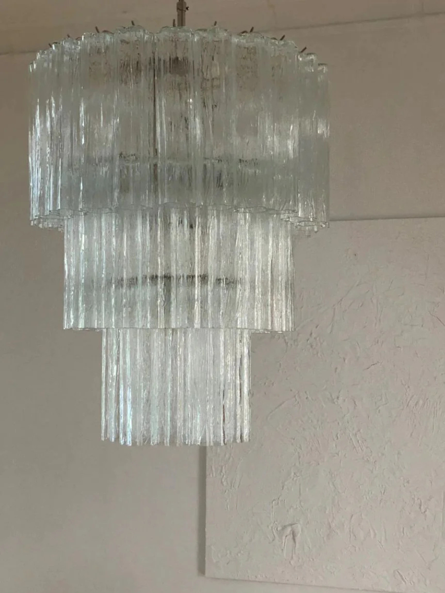 Clear Luce 3-layer Chandelier