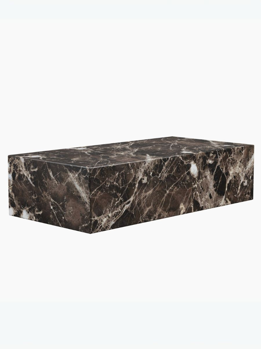 Dark Emparador Plinth Marble Coffeetable