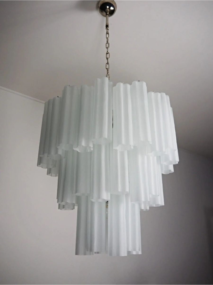 White Luce 3-layer Chandelier