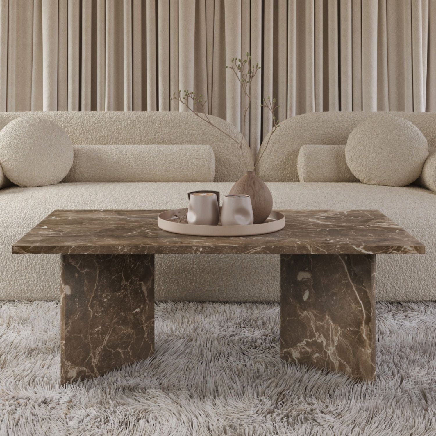 Brown Marble Prato Coffeetable