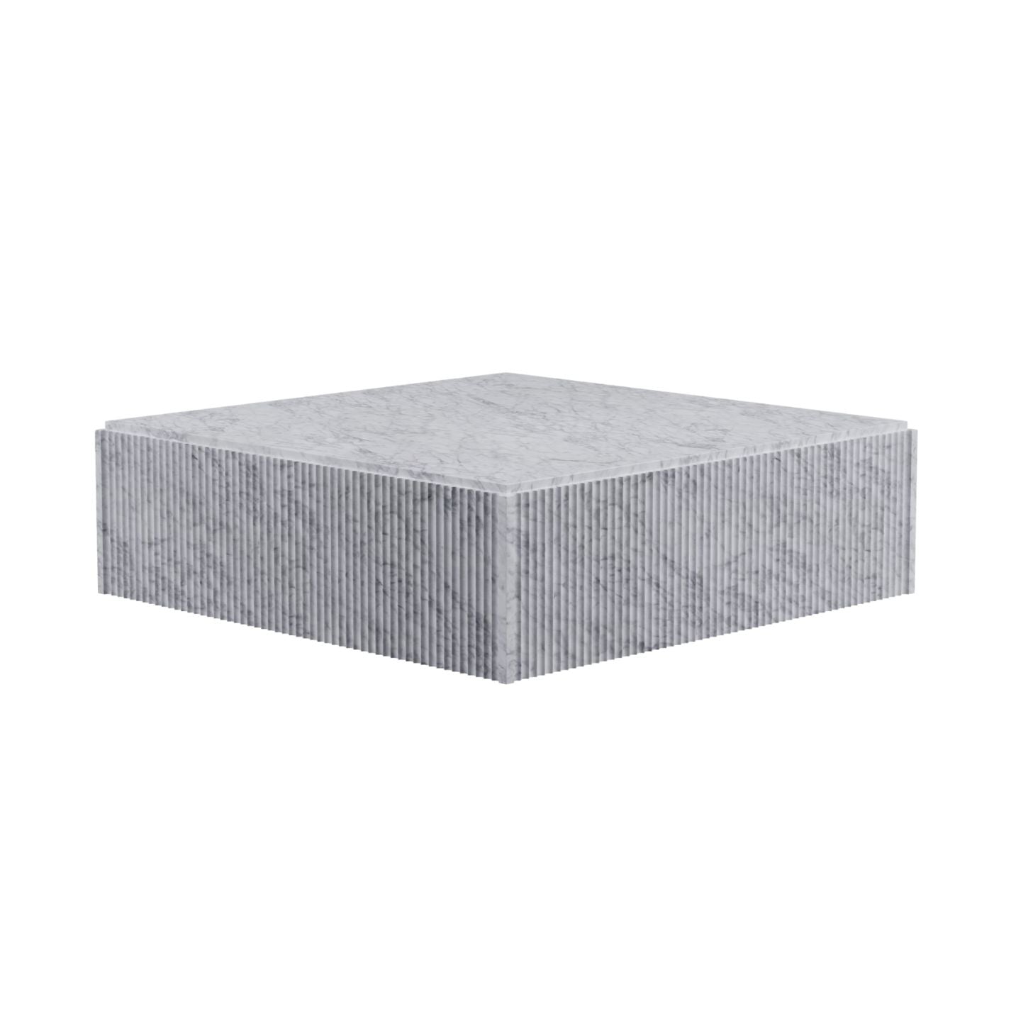 Flute Marble Quadro Coffee Table