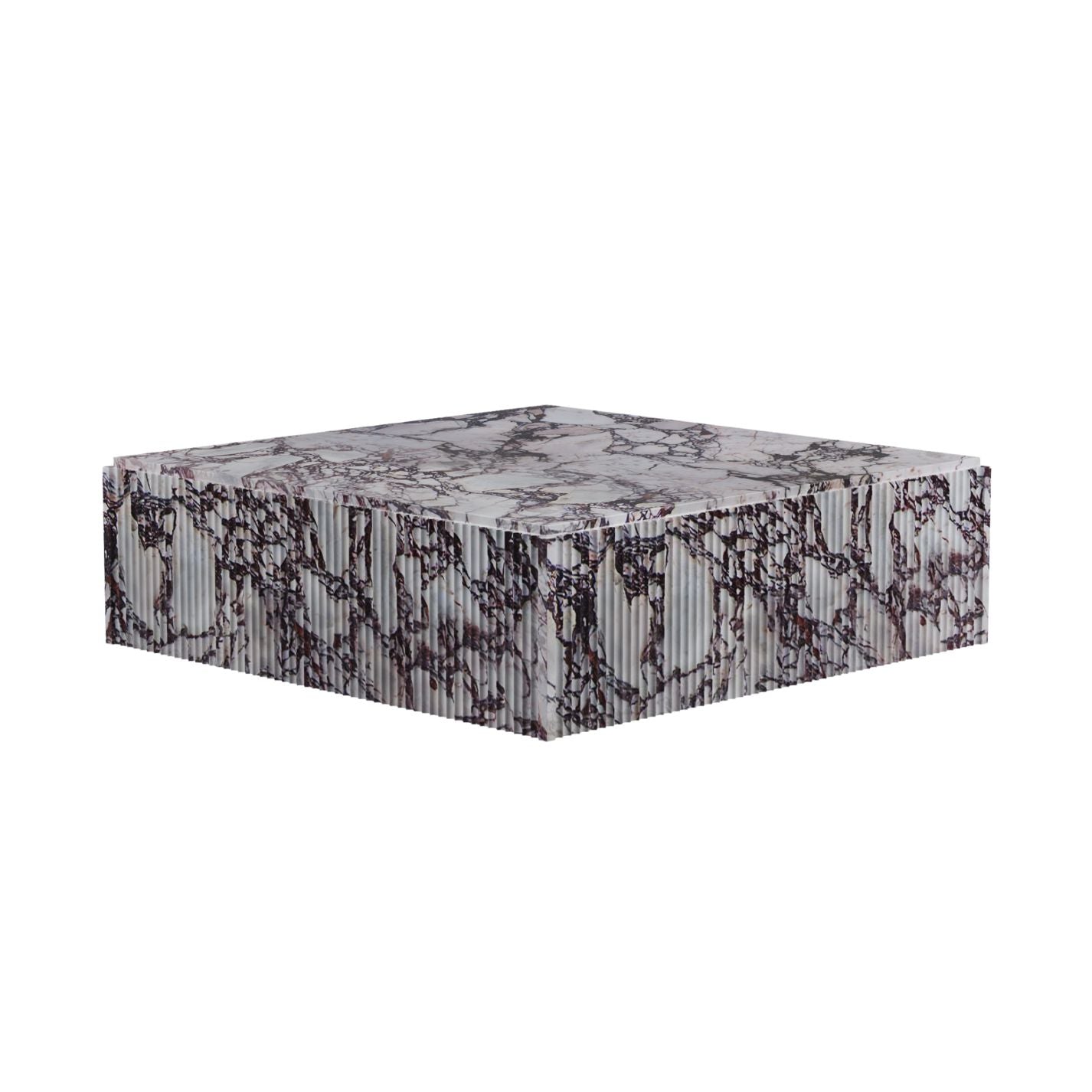 Flute Marble Quadro Coffee Table