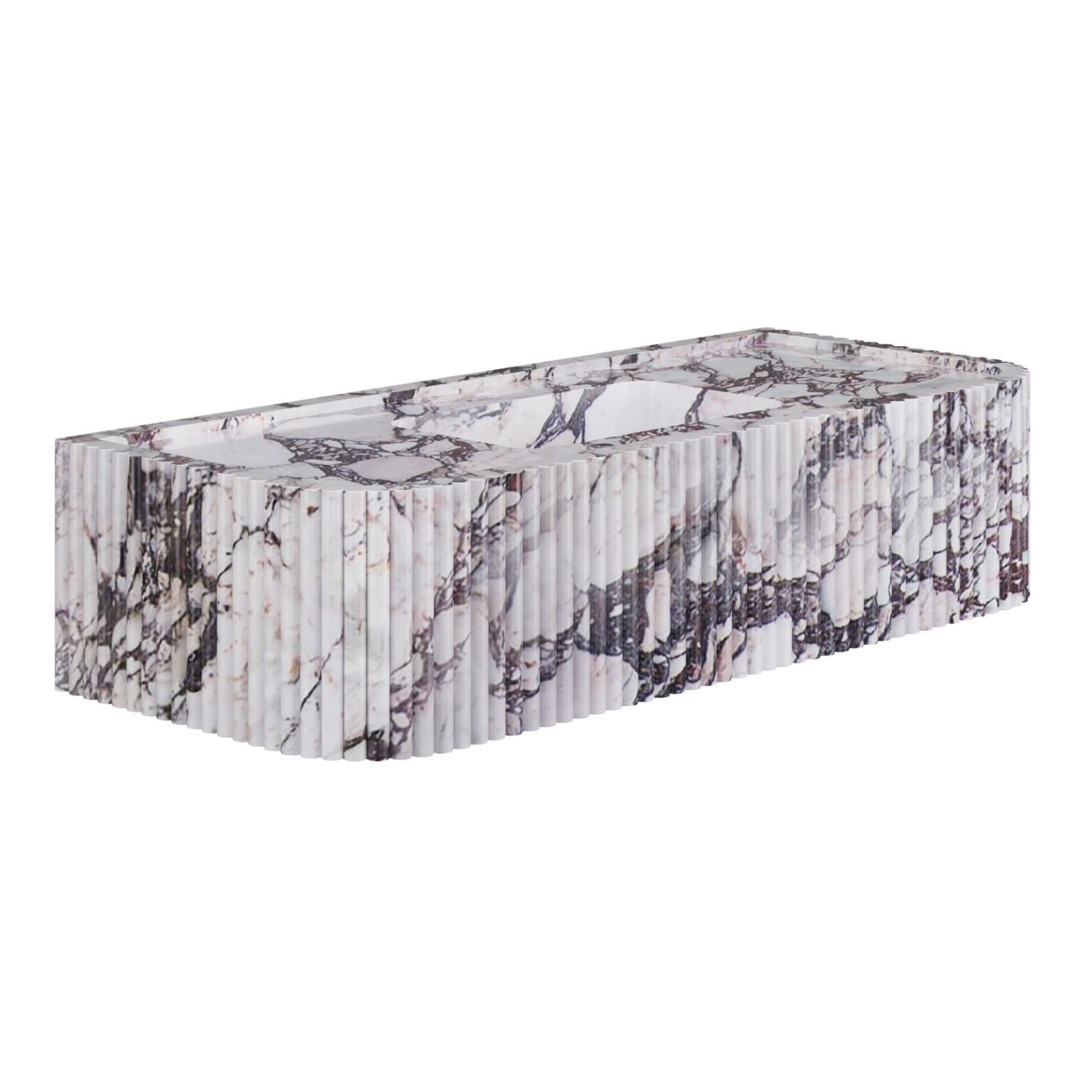 Olivia Flute Marble Zink