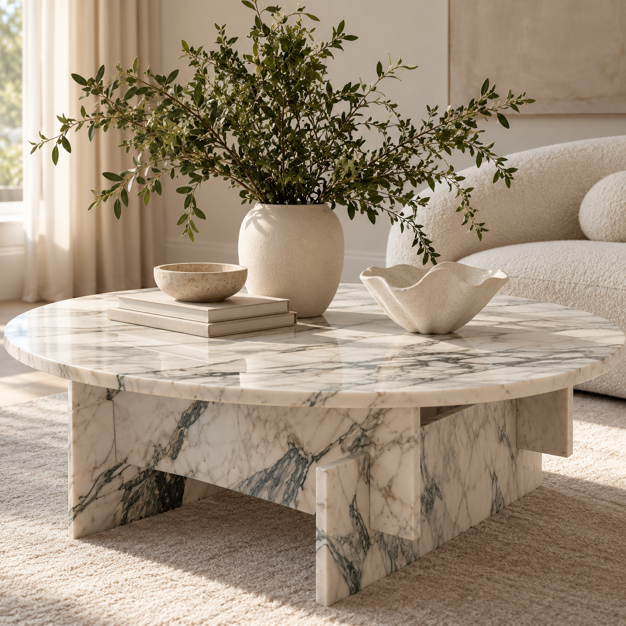 Elara Marble Coffee Table