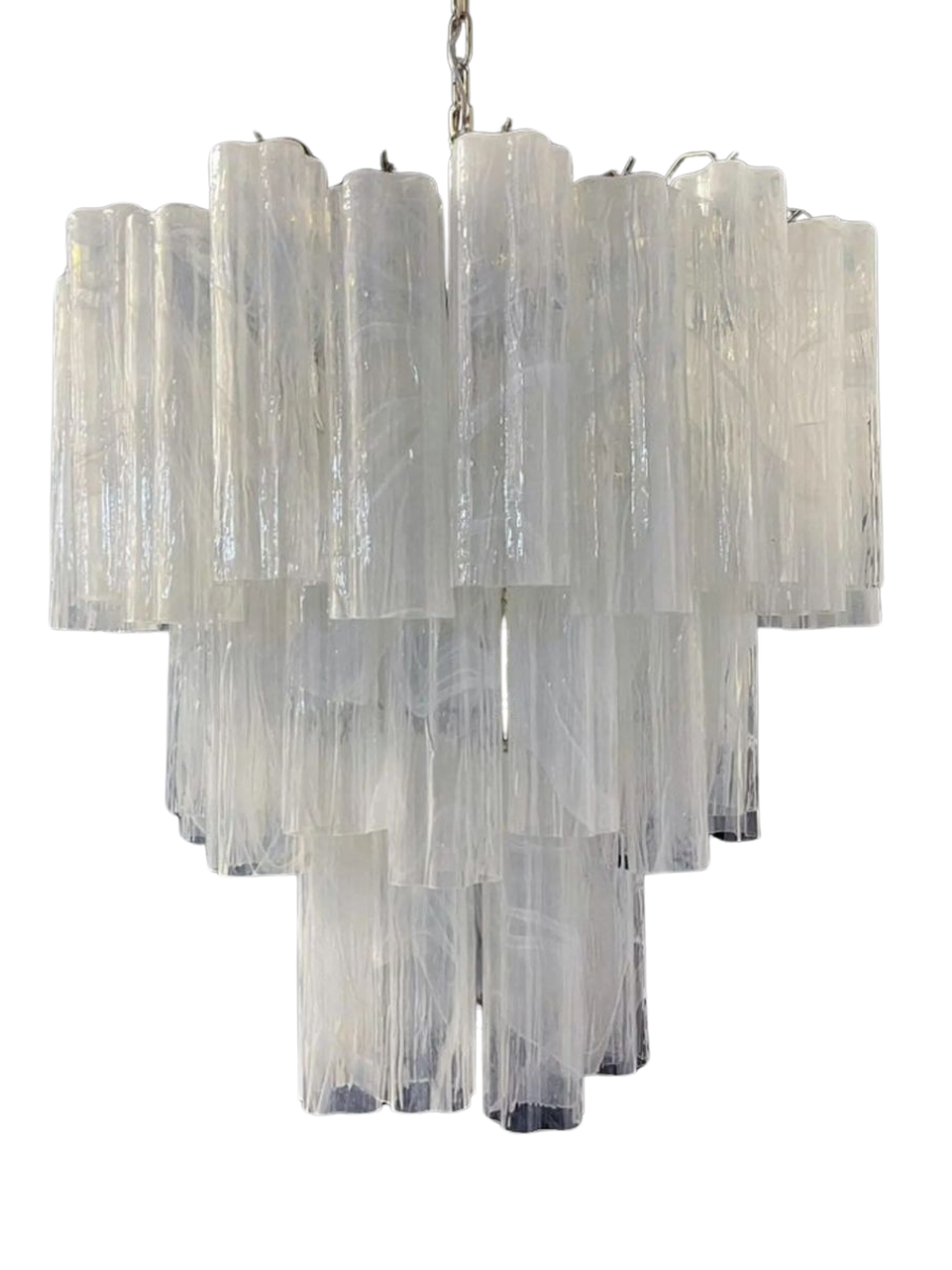 White Alabaster Luce 3-layer Chandelier