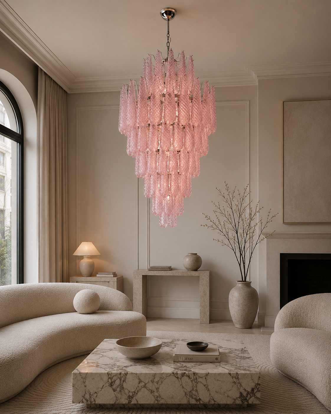 Drop 85 Blush Rose Chandelier