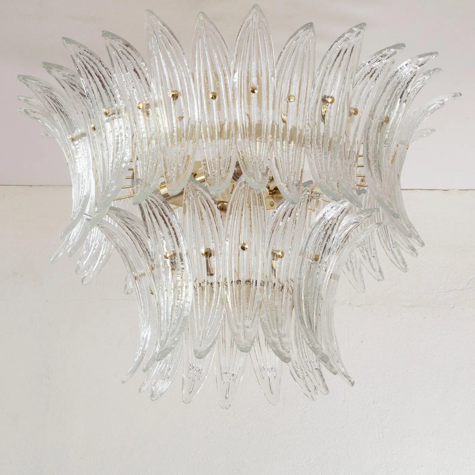 Murano Glass Leaf Chandelier Ø65 Ceiling Light