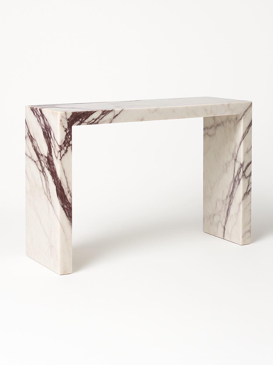 Calacatta Viola Minimalist Marble Consoletable