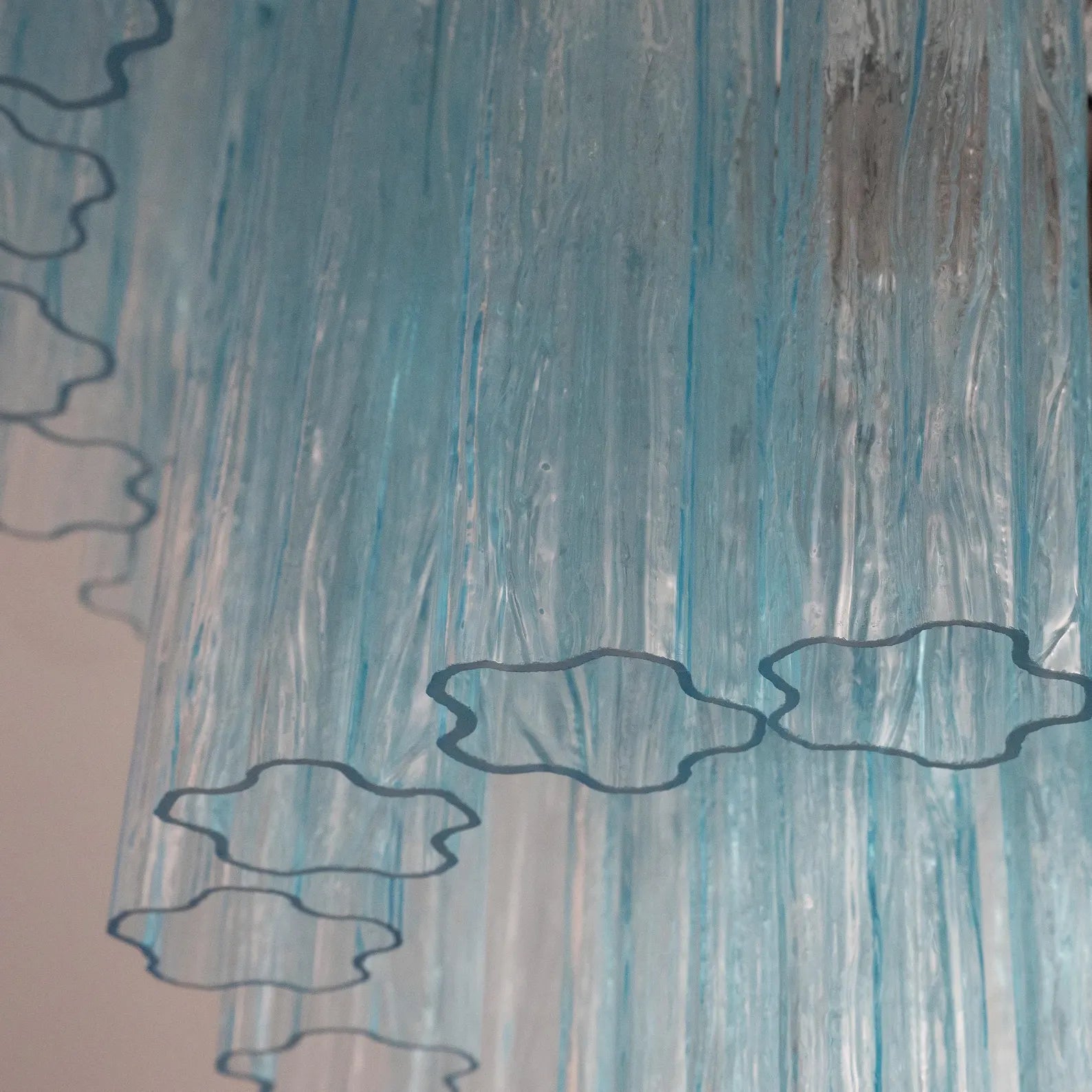 Murano Aquamarine Tronchi Chandelier Ø85