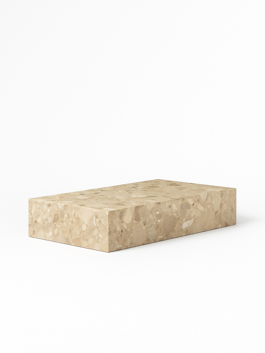 Kunis Breccia Plinth Marble Coffeetable