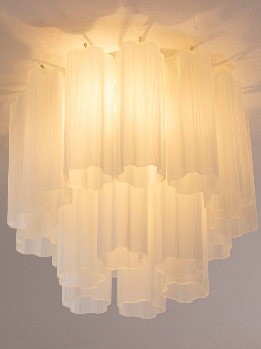 Murano White Tronchi Taklampe