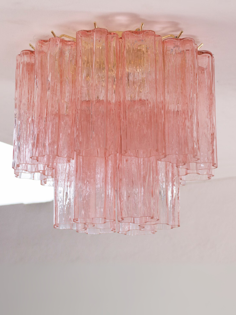 Murano Pink Tronchi Taklampe