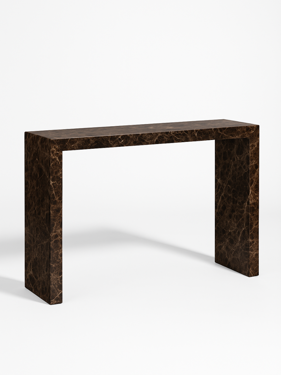 Dark Emparador Minimalist Marble Consoletable