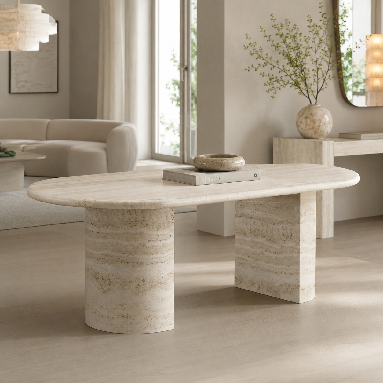 Rachel Diningtable Travertine
