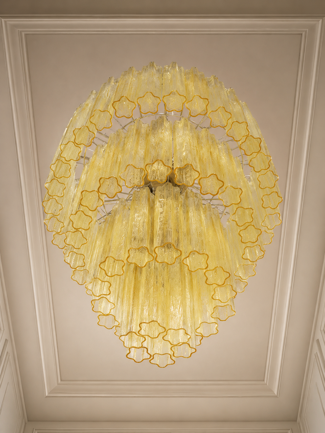 Yellow Luce 4-layer Chandelier