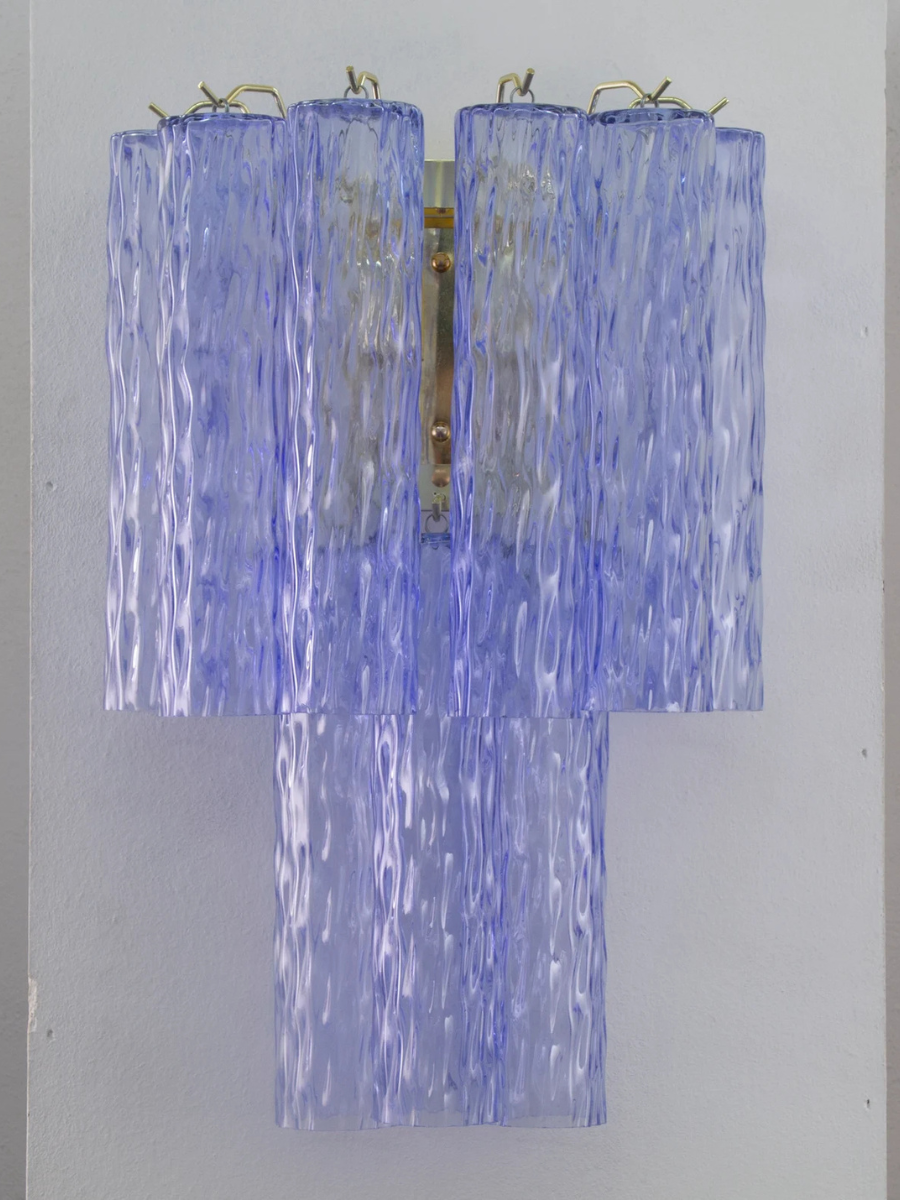 Murano Blue Tronchi Wall Sconce