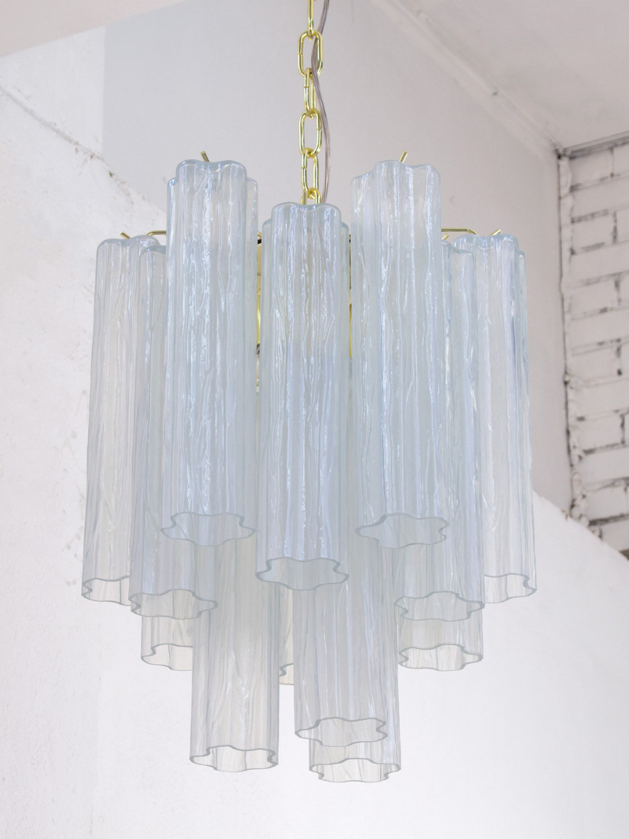 Murano Opal Tronchi Chandelier Ø36 - 15 Tubes