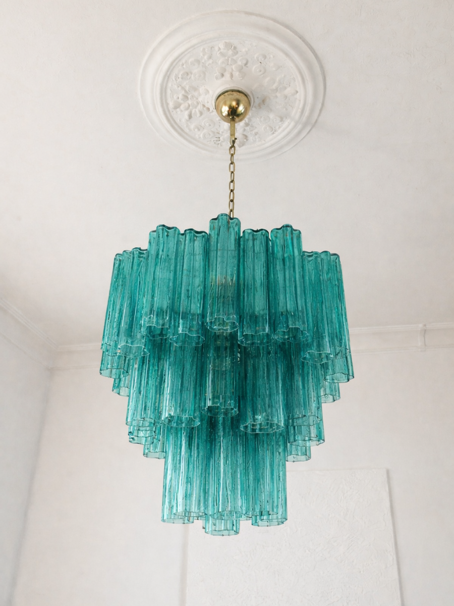 Teal Luce 3-layer Chandelier