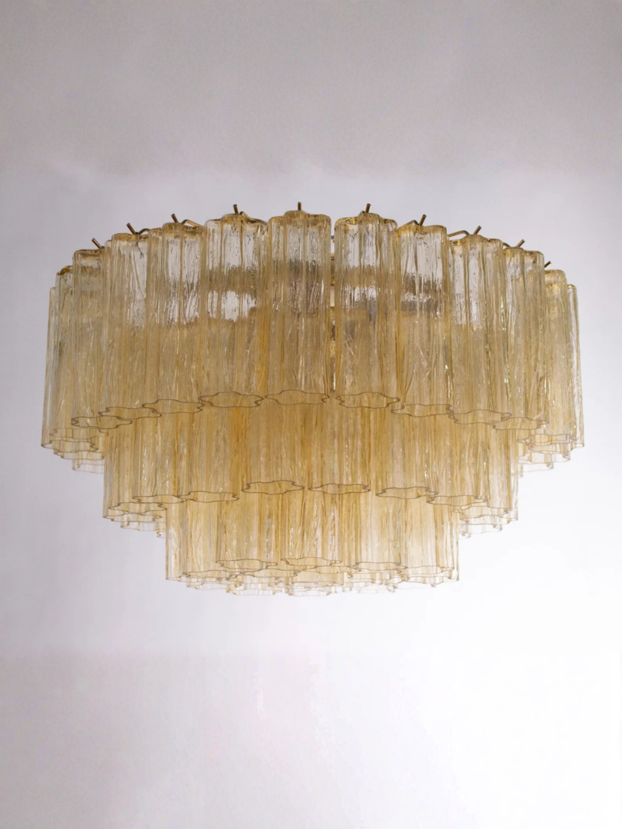 Murano Tronchi Flush Taklampe Ø70 – Champagne