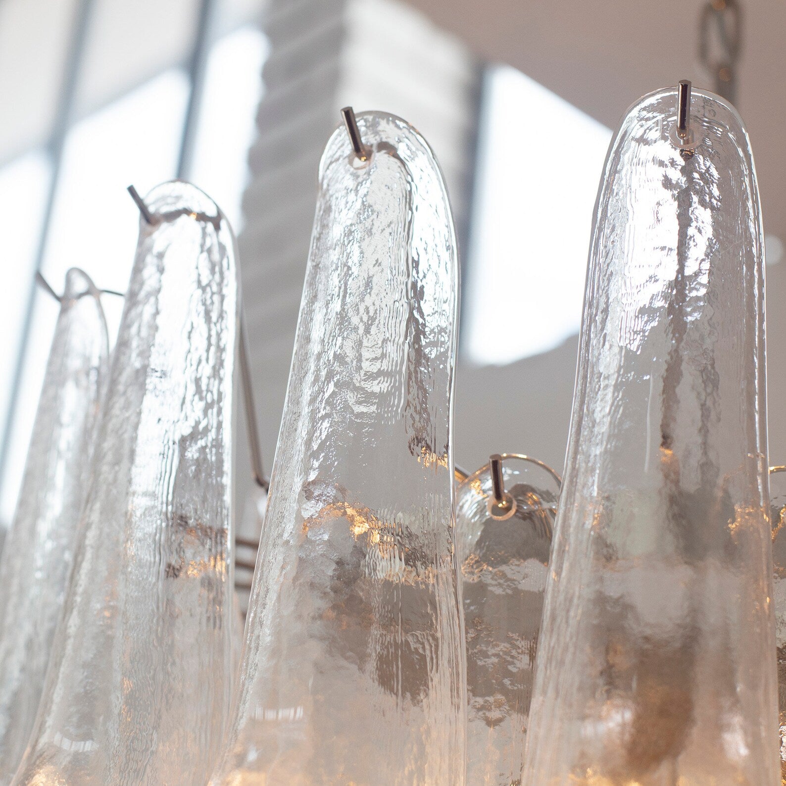 Murano Clear Petali Chandelier Ø75
