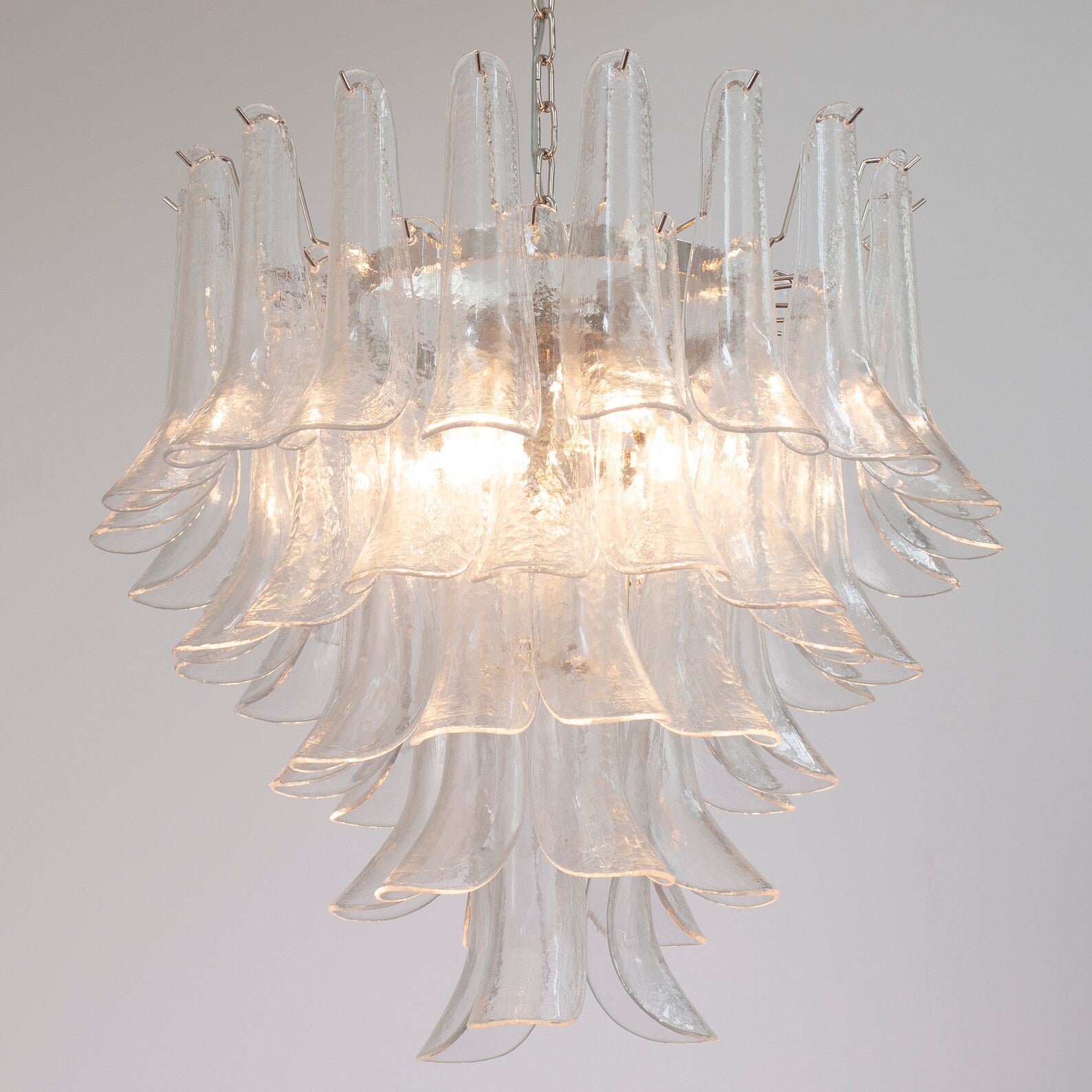 Murano Clear Petali Chandelier Ø75