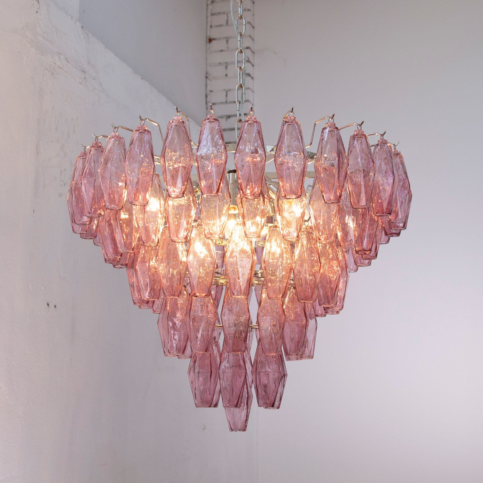 Murano Amethyst Poliedri Chandelier Ø75