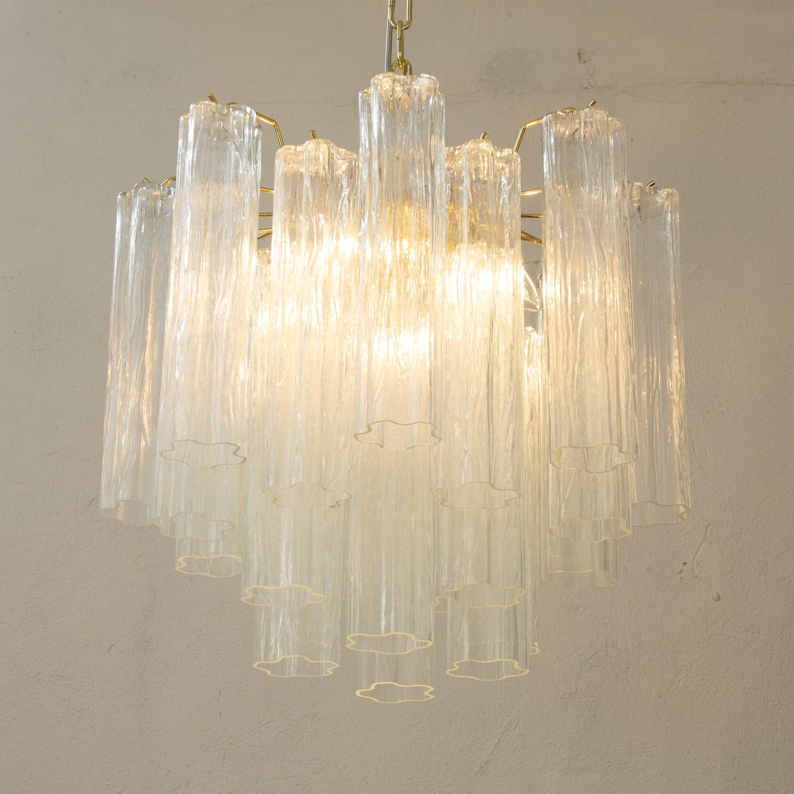 Murano Clear Tronchi Chandelier Ø53 - 24 Tubes