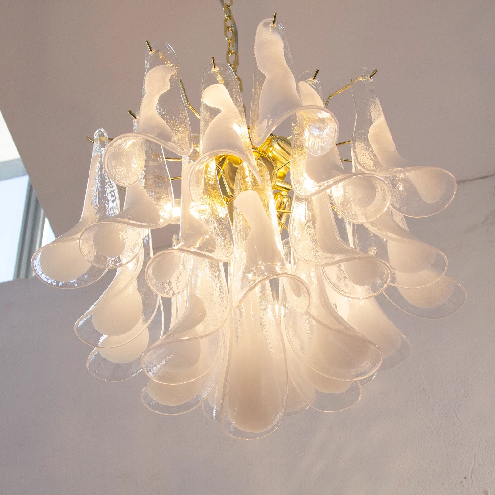 Murano Clear Petali Chandelier Ø57