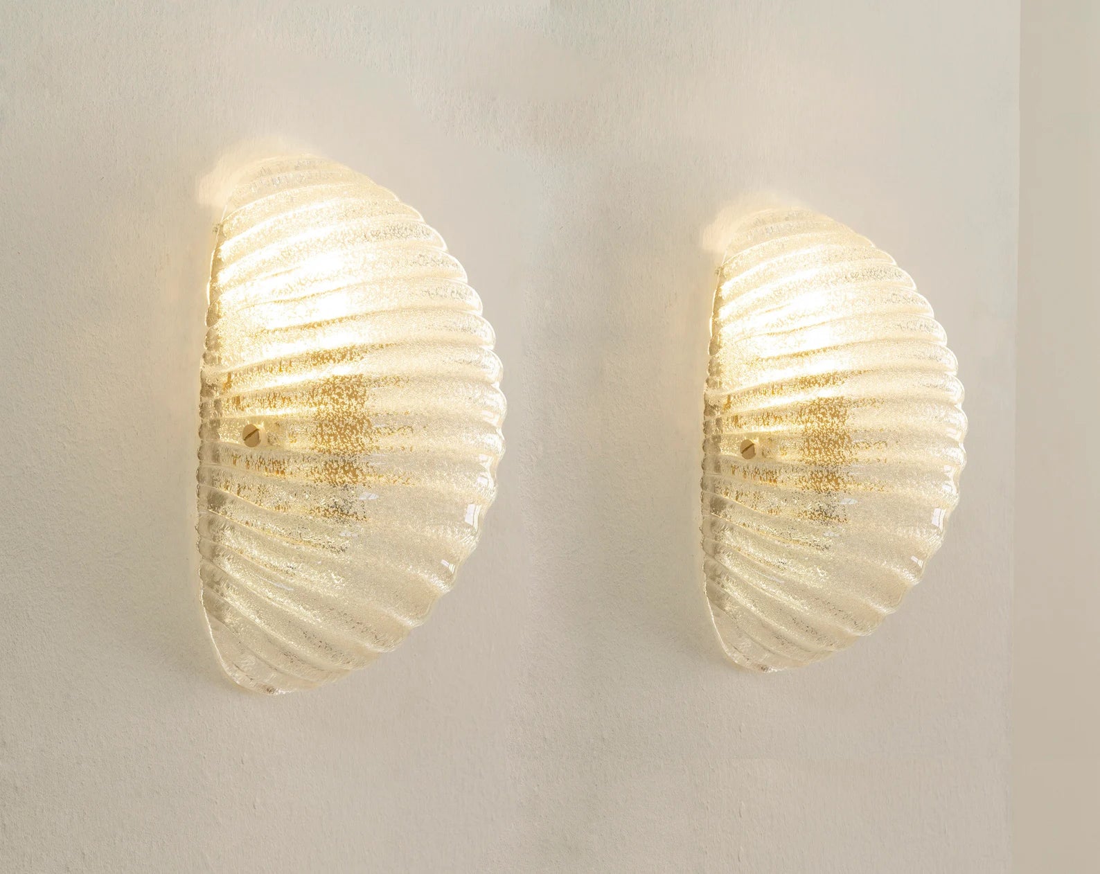 Murano Clear Applique – Sett med 2 vegglamper