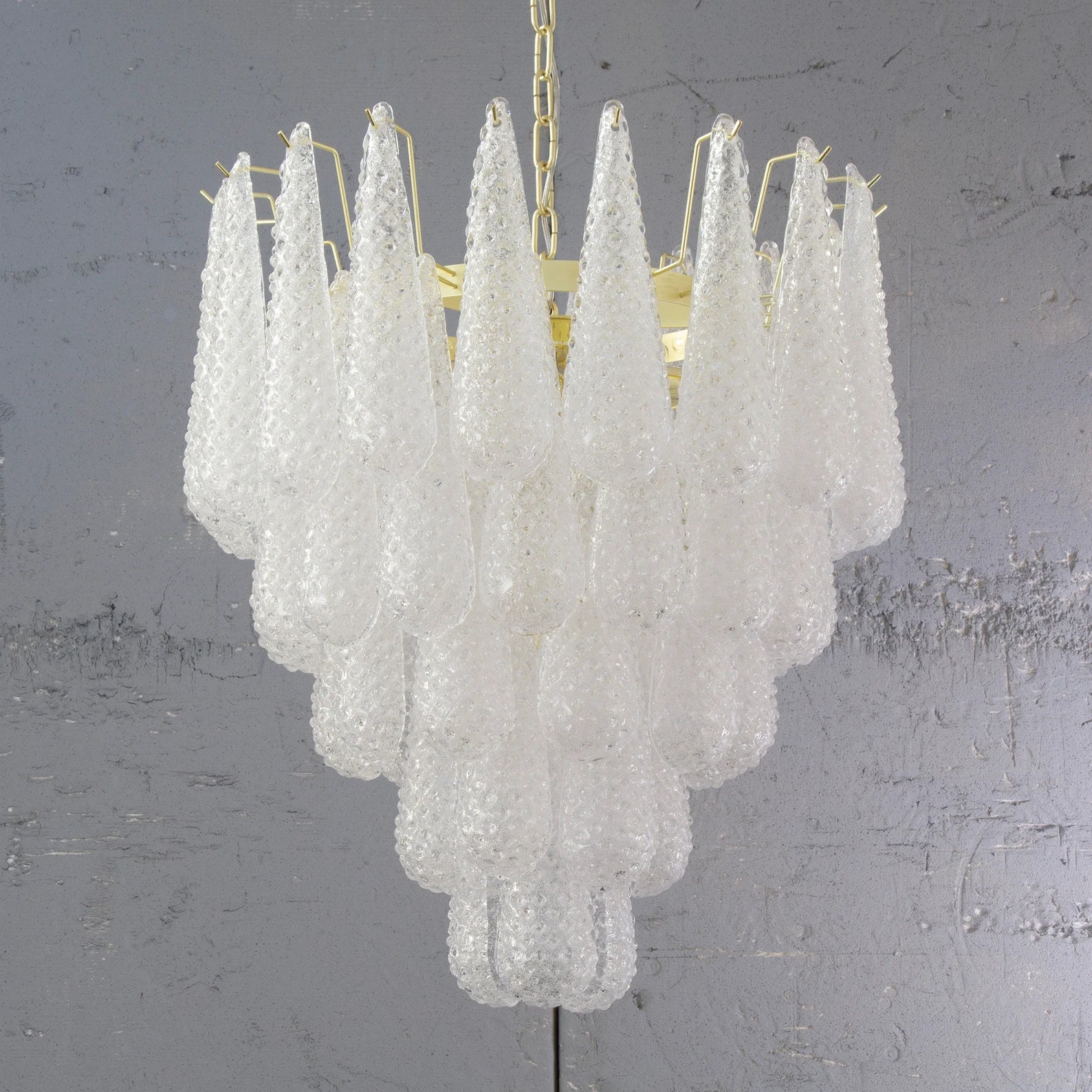 Murano Clear Drop Chandelier Ø60 - 52 Drop
