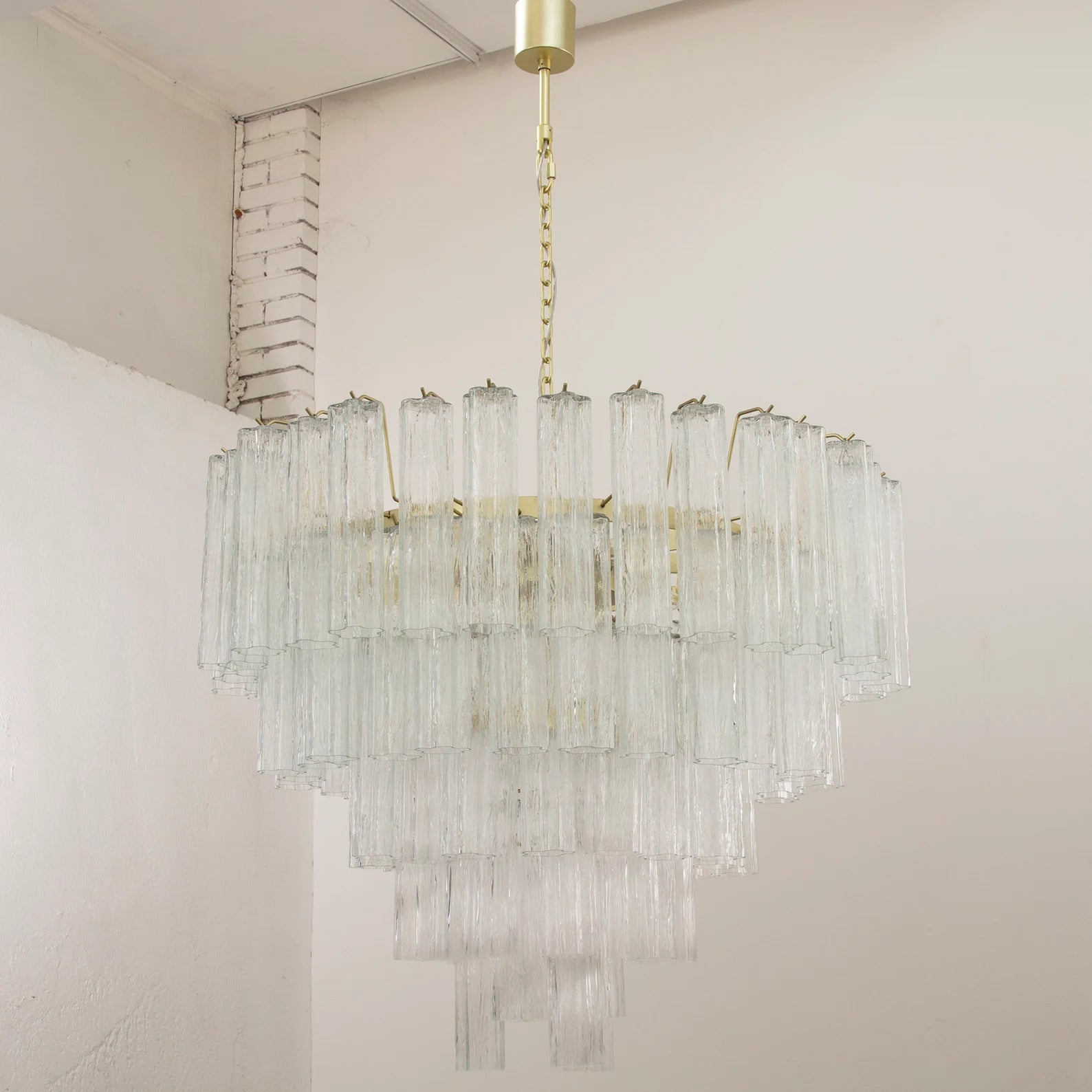 Murano Tronchi Chandelier Ø105 – Crystal Glass