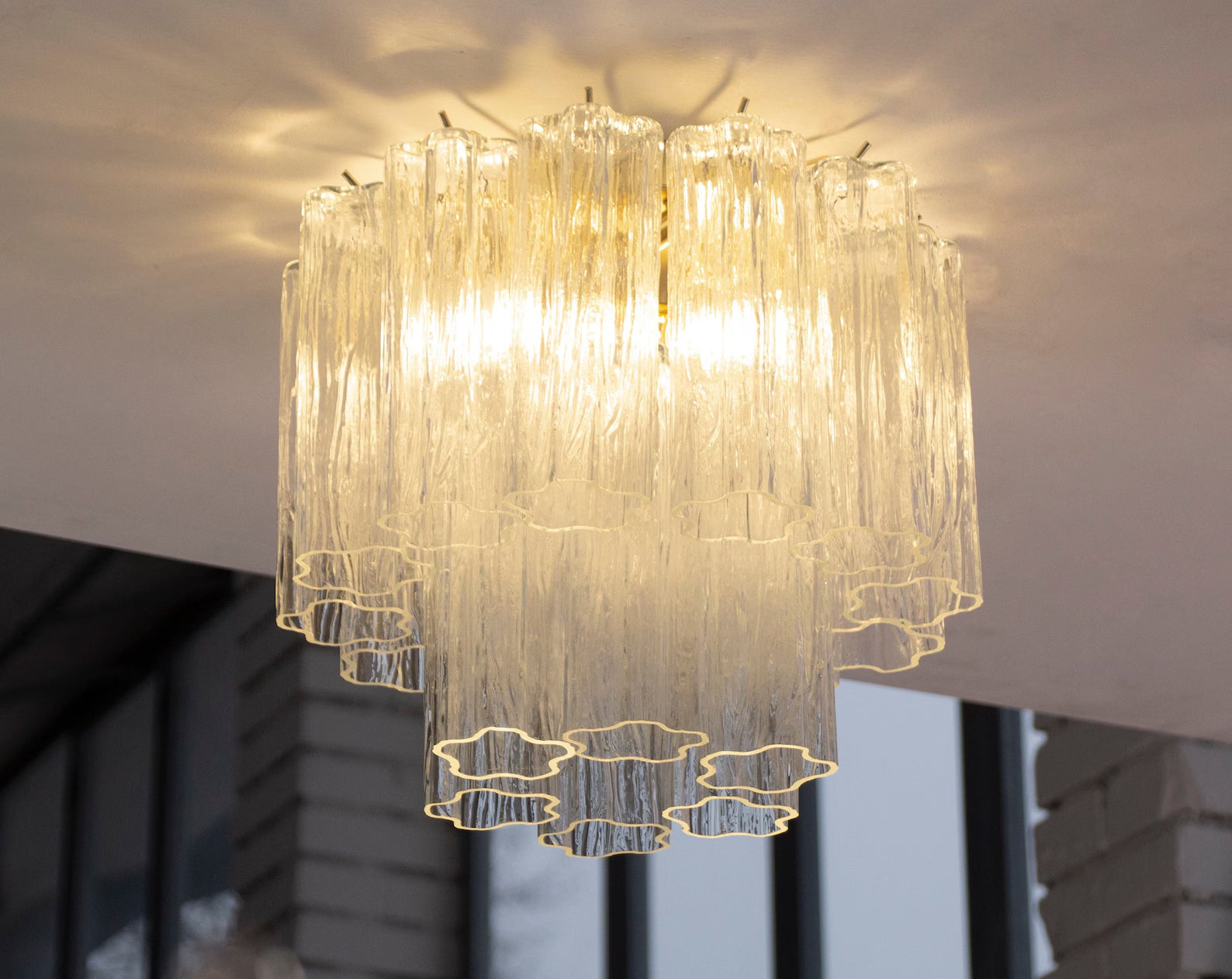 Murano Clear Tronchi Taklampe