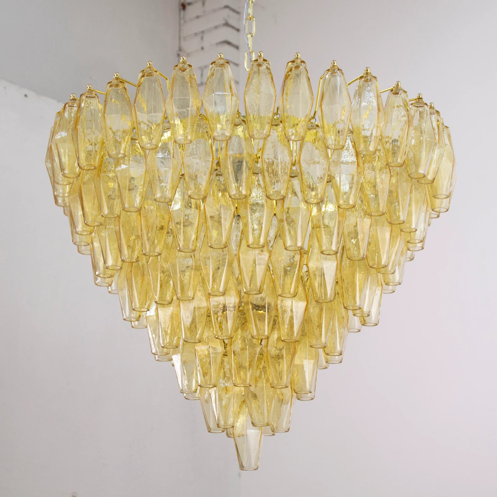 Murano Camomilla Poliedri Chandelier Ø75 - 143 Glasses