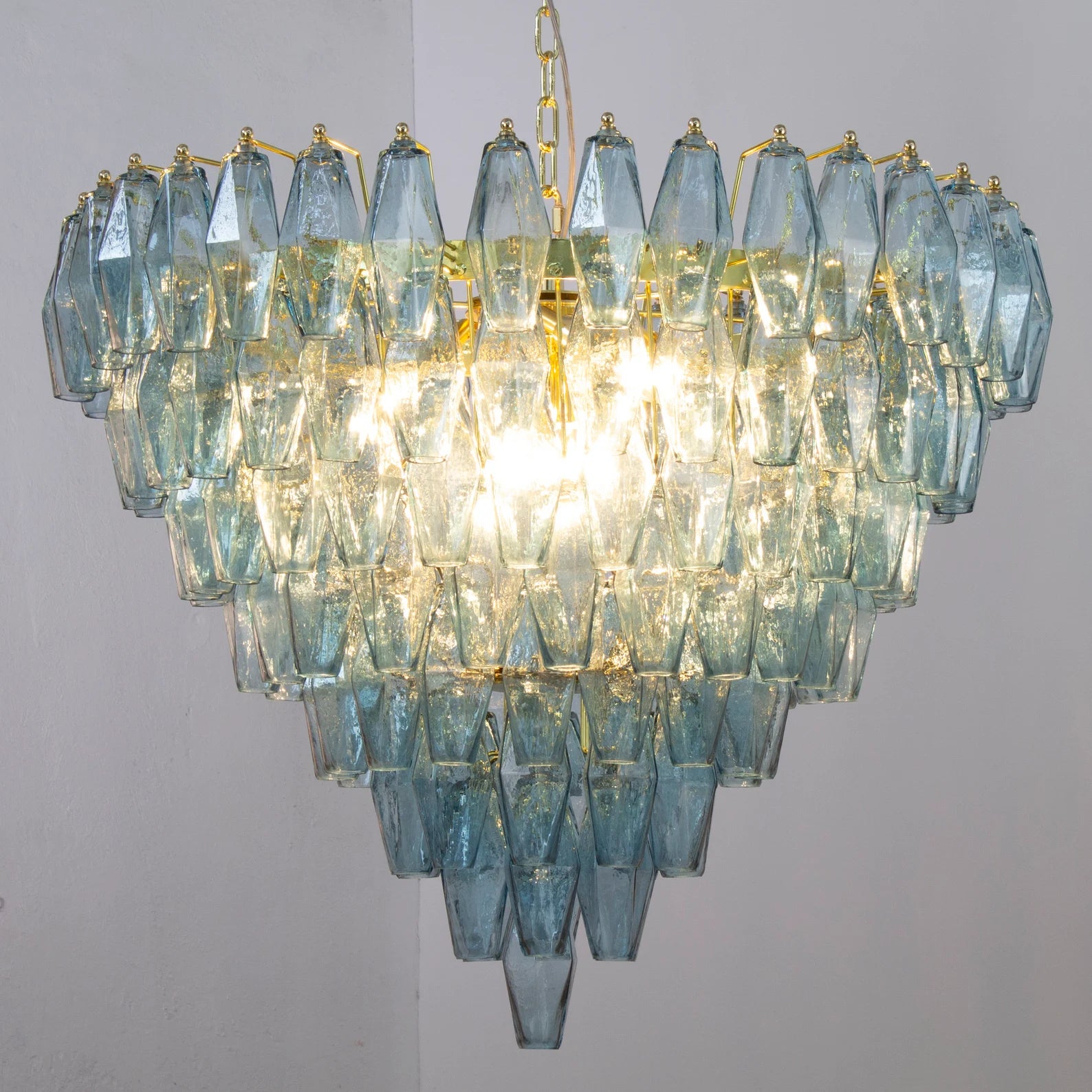 Murano Avio Poliedri Chandelier Ø75 - 143 Glasses