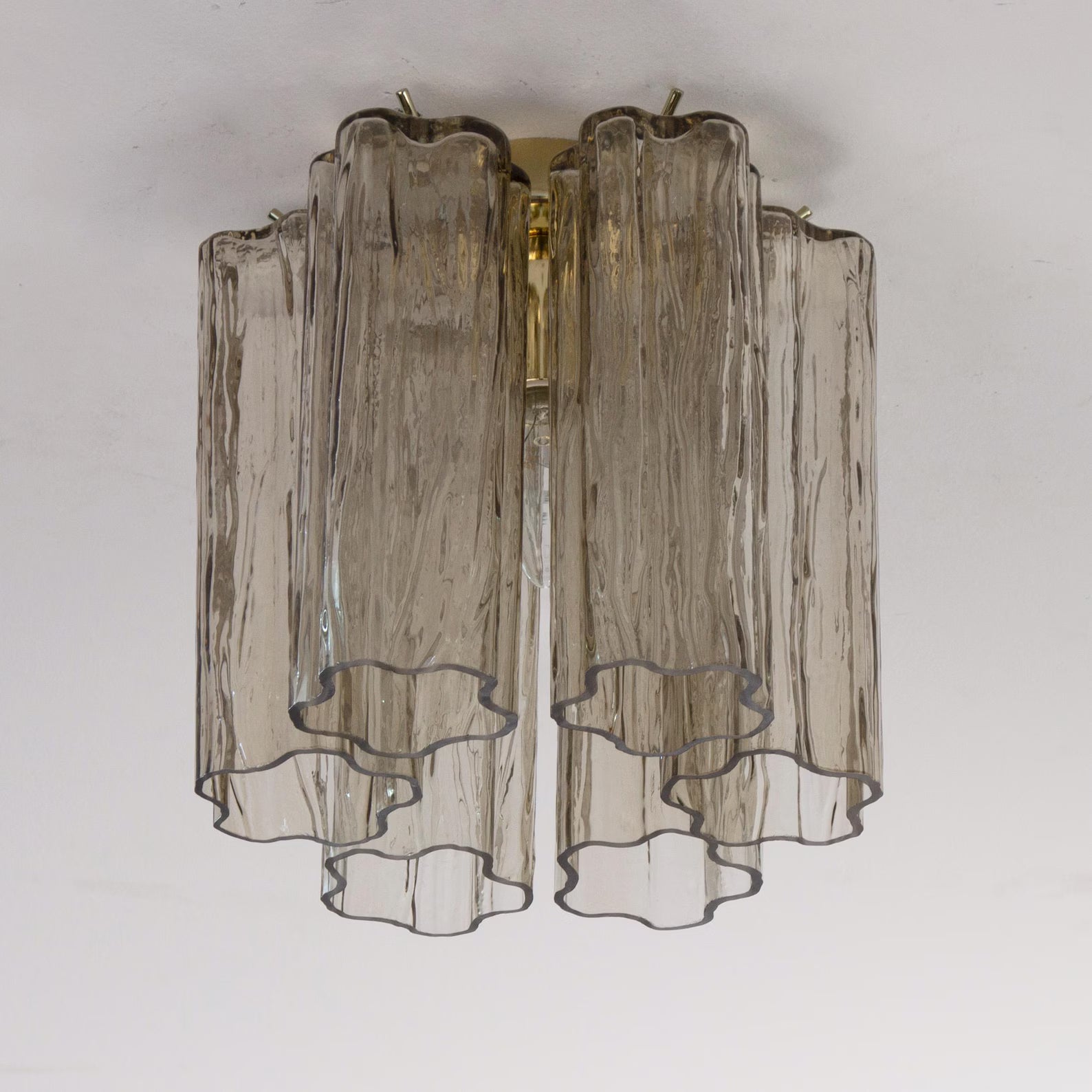 Murano Fume Tronchi Taklampe 6 Tubes