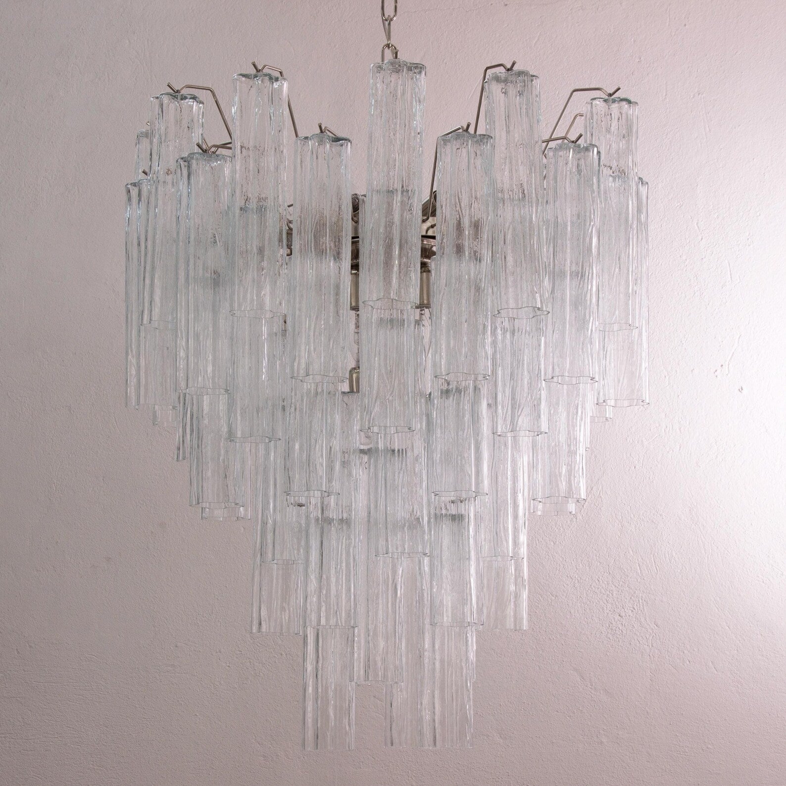 Murano Clear Tronchi Chandelier Ø70 - 56 Tubes