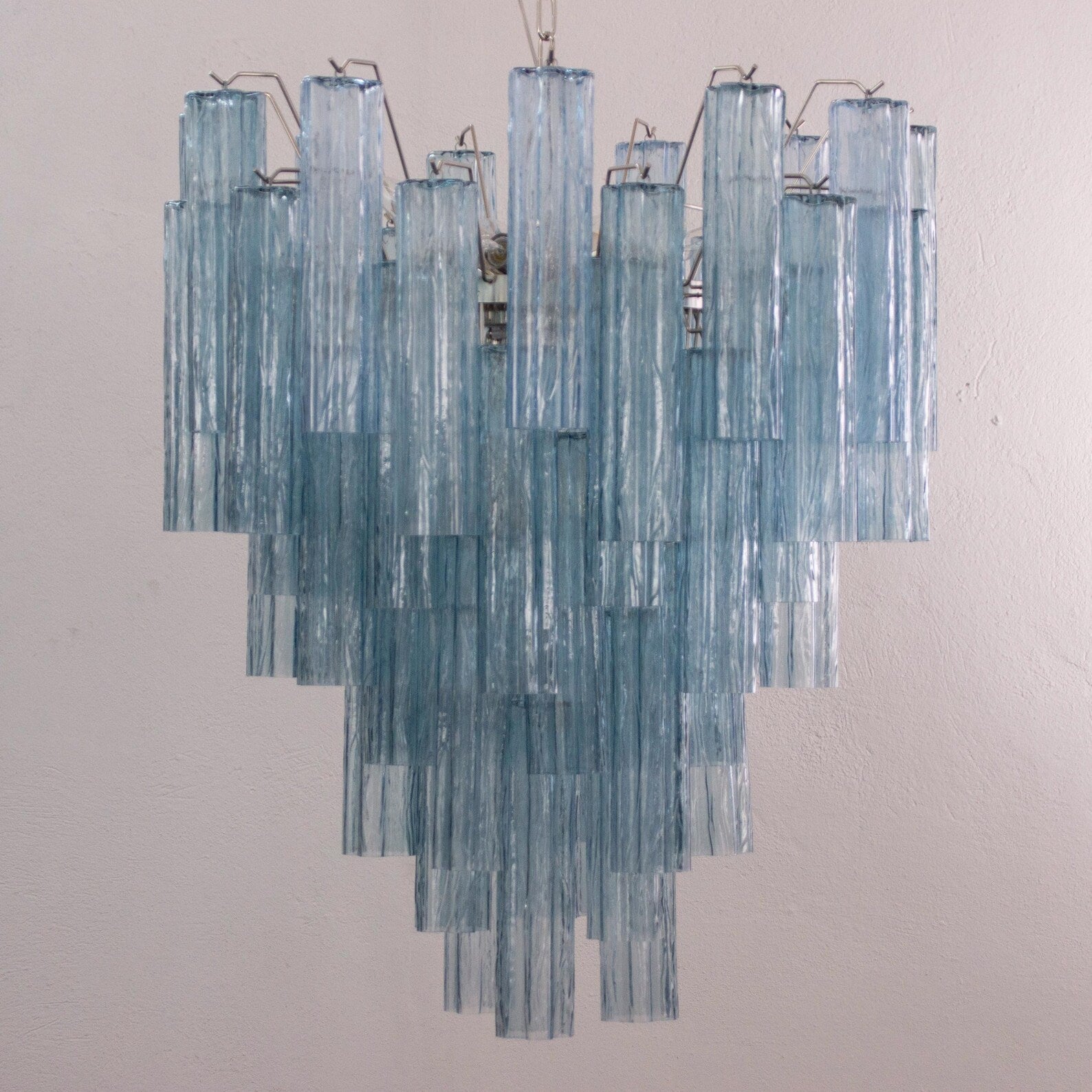 Murano Blue Tronchi Chandelier Ø70 - 56 Tubes