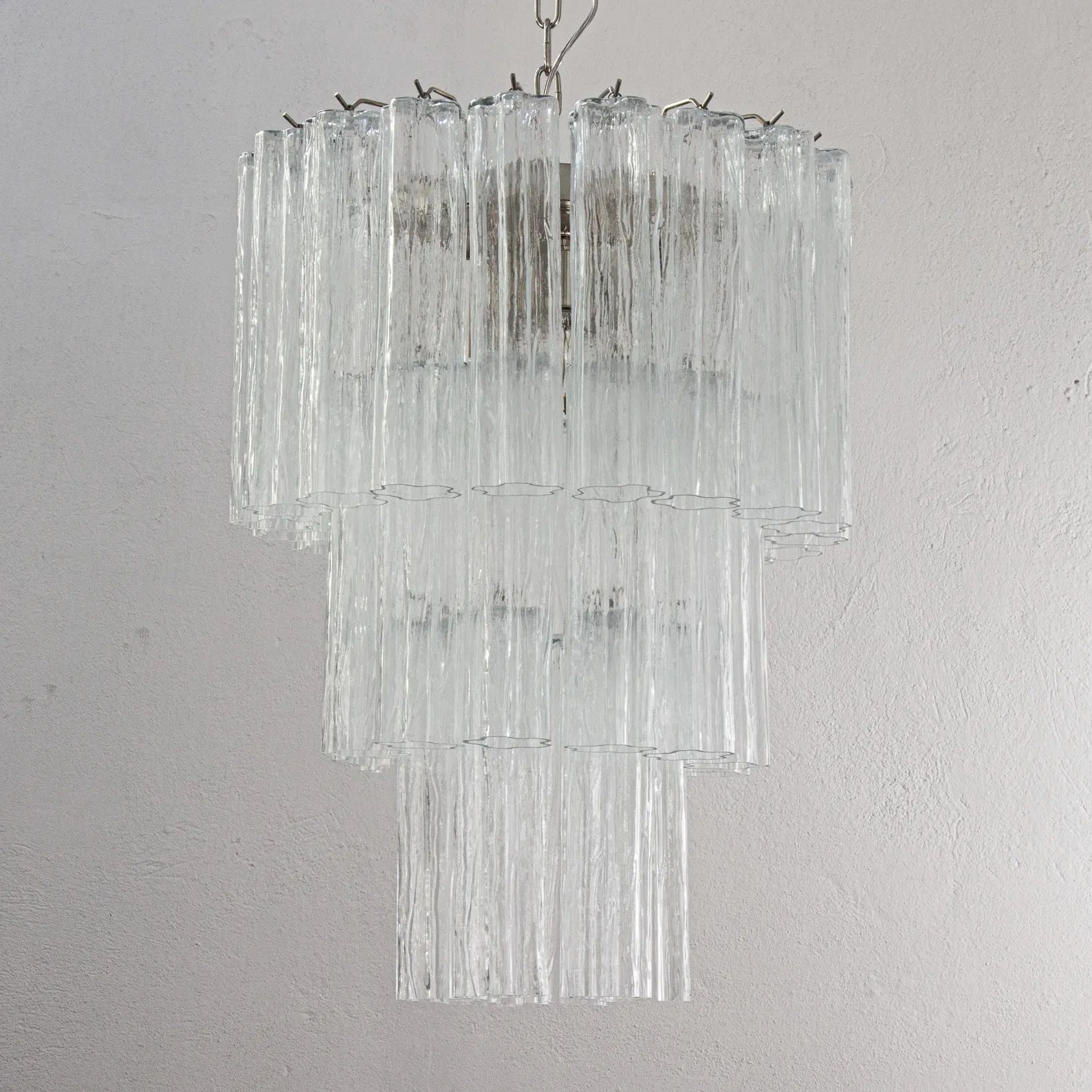 Murano Clear Tronchi Chandelier Ø50 - 36 Tubes